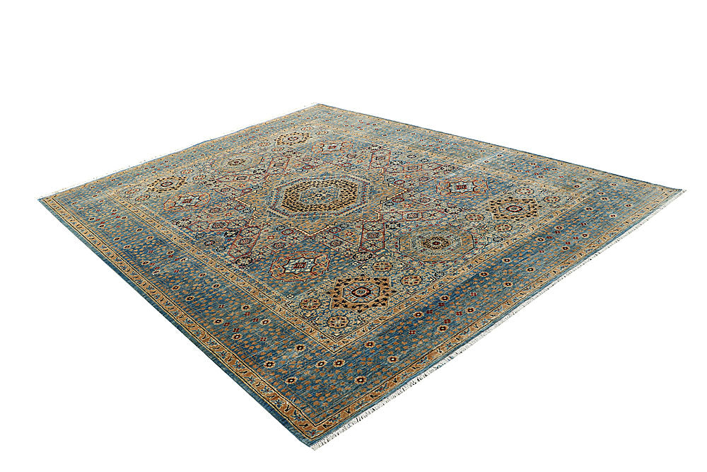 Cadet Blue Mamluk 8' x 10' 3 - No. 66171 - ALRUG Rug Store