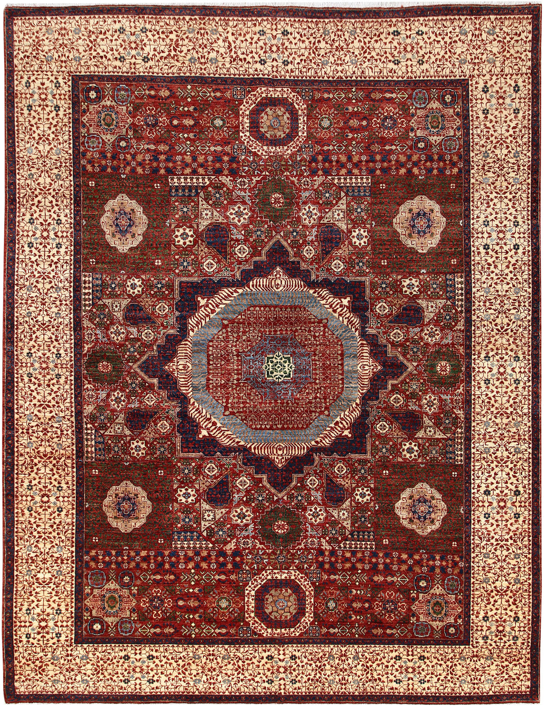 Dark Red Mamluk 8' 7 x 11' 8 - No. 66173 - ALRUG Rug Store