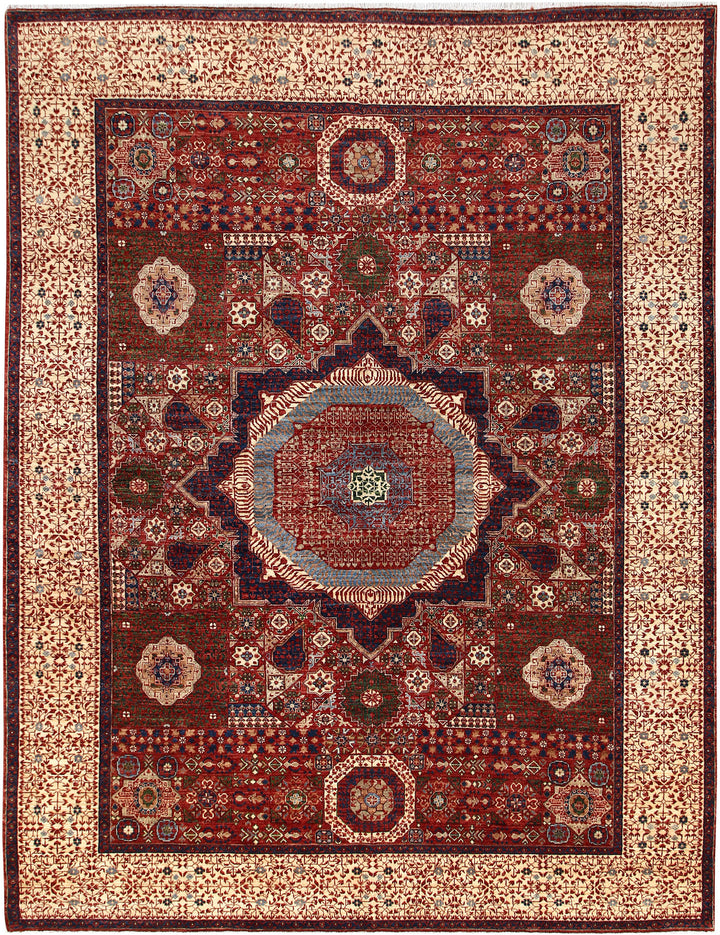 Dark Red Mamluk 8' 7 x 11' 8 - No. 66173 - ALRUG Rug Store