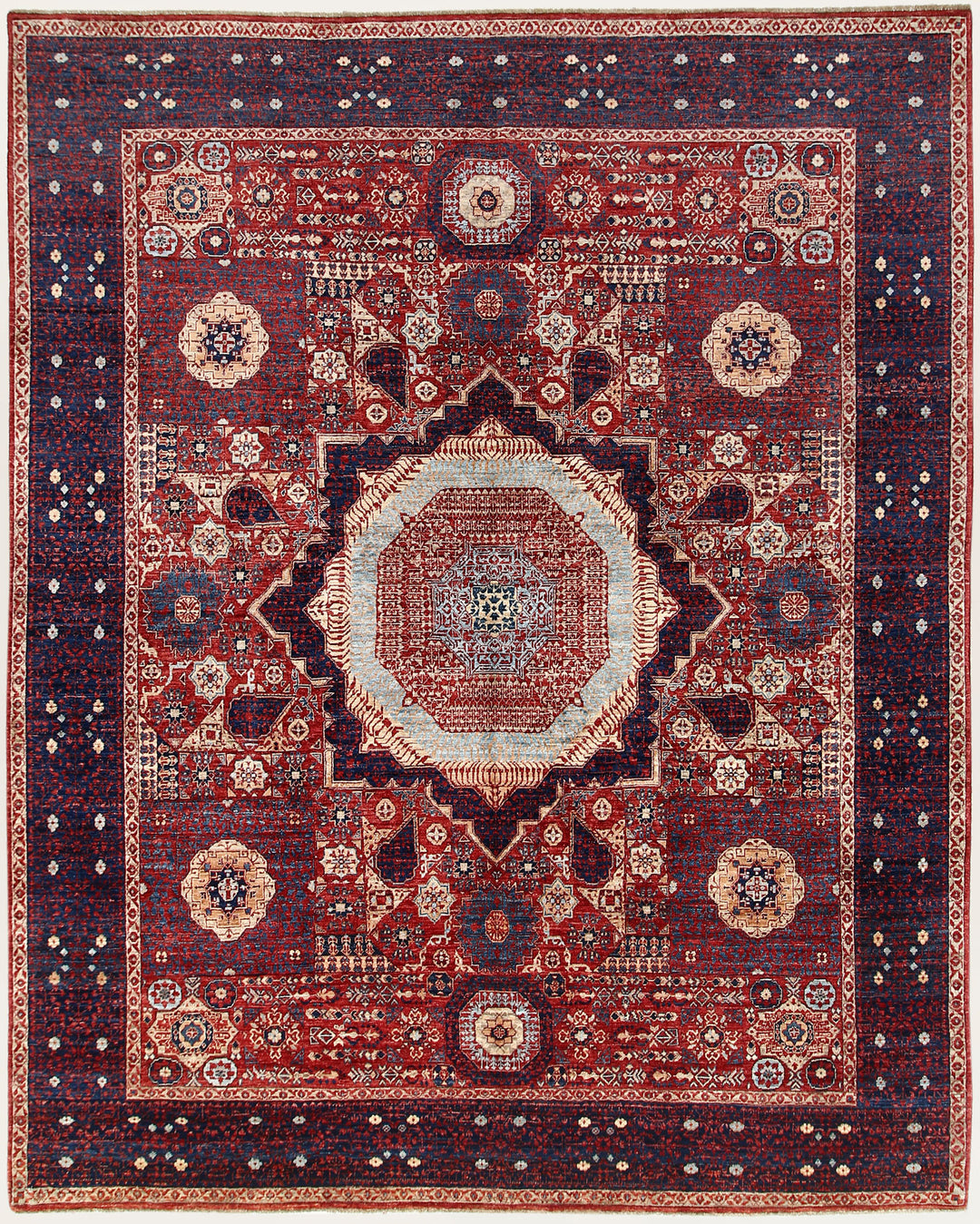 Dark Red Mamluk 7' 10 x 9' 9 - No. 66176 - ALRUG Rug Store