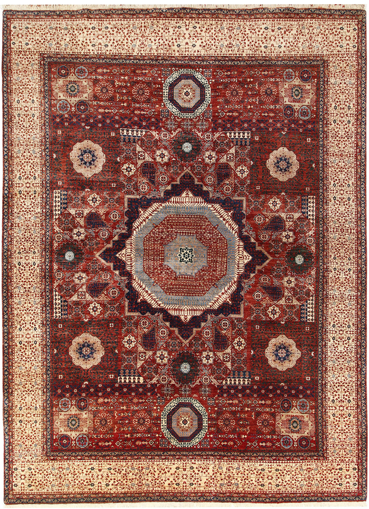 Dark Red Mamluk 9' x 11' 6 - No. 66177 - ALRUG Rug Store