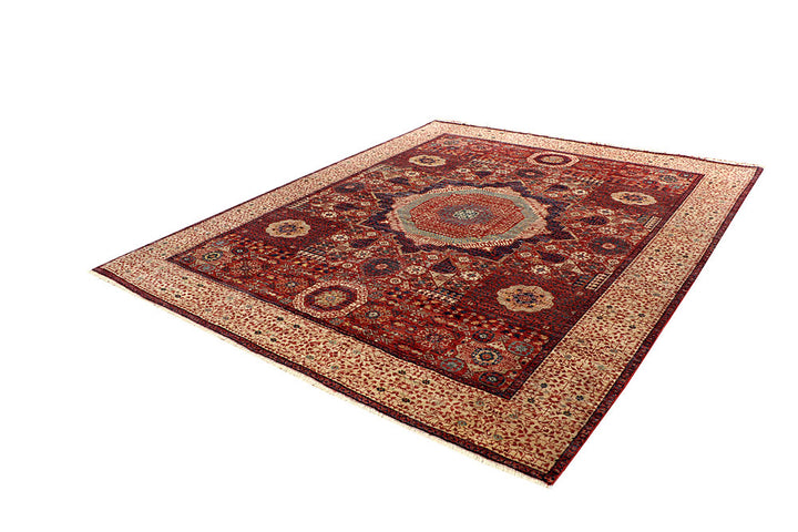Dark Red Mamluk 8' x 9' 7 - No. 66178 - ALRUG Rug Store