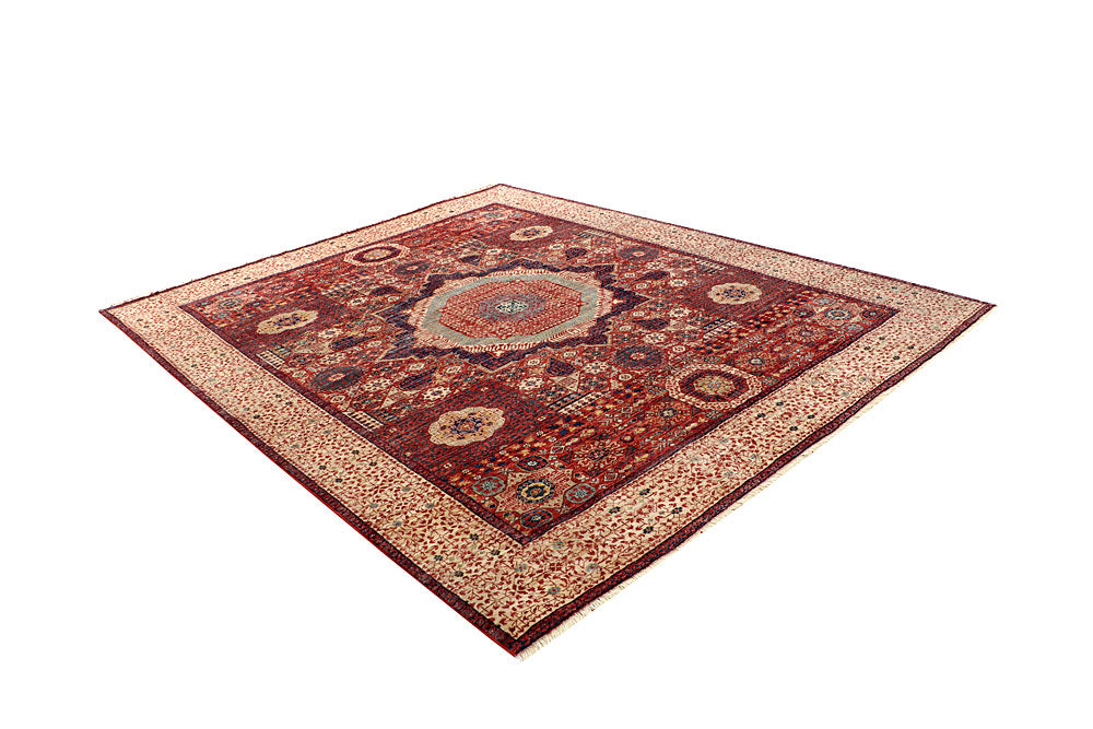 Dark Red Mamluk 8' x 9' 7 - No. 66178 - ALRUG Rug Store