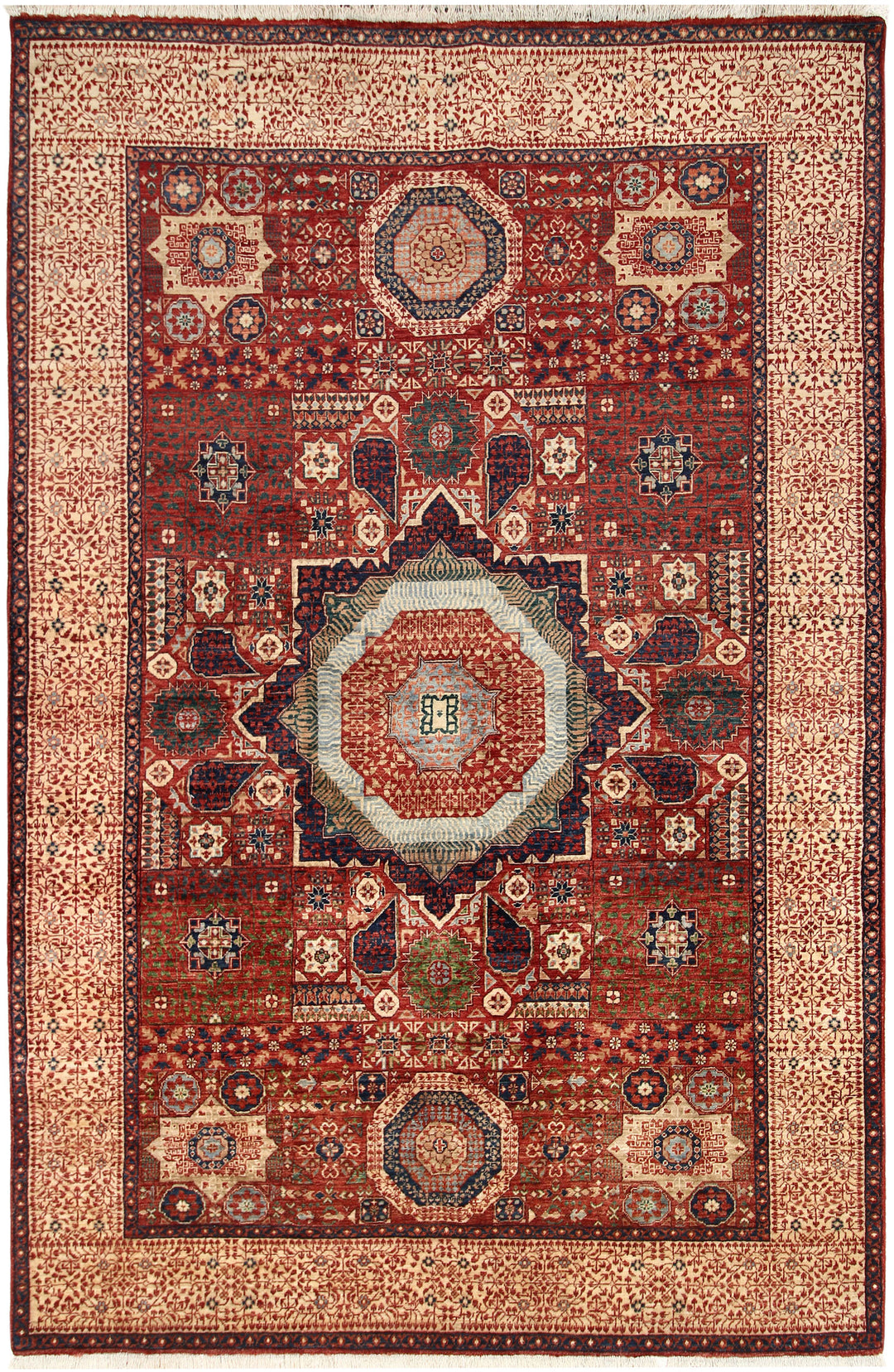 Dark Red Mamluk 5' 11 x 9' 1 - No. 66183 - ALRUG Rug Store
