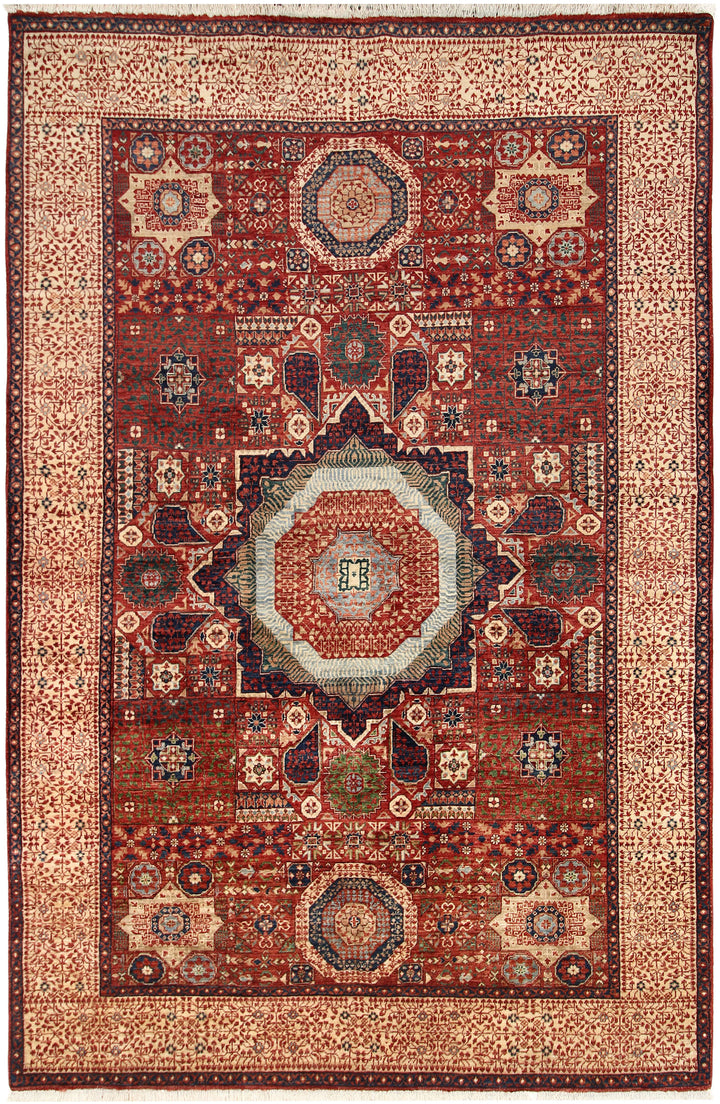 Dark Red Mamluk 5' 11 x 9' 1 - No. 66183 - ALRUG Rug Store