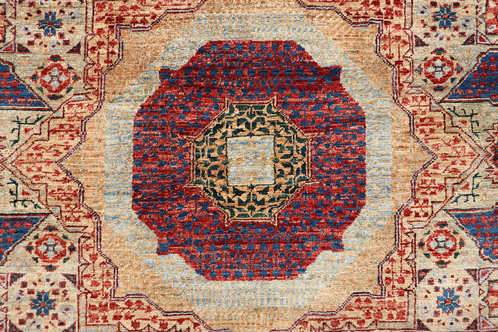 Tan Mamluk 4' 10 x 6' 11 - No. 66184 - ALRUG Rug Store