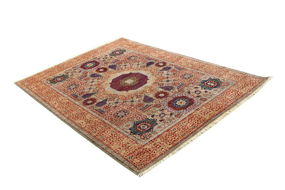 Tan Mamluk 4' 10 x 6' 11 - No. 66184 - ALRUG Rug Store