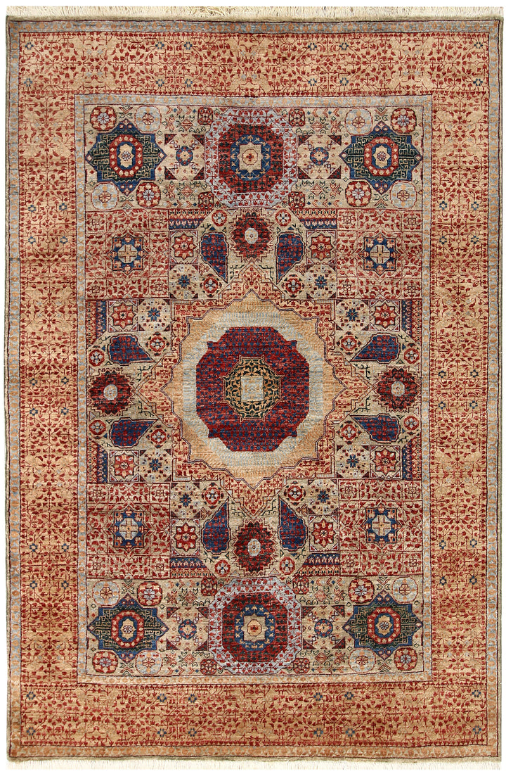 Tan Mamluk 4' 10 x 6' 11 - No. 66184 - ALRUG Rug Store