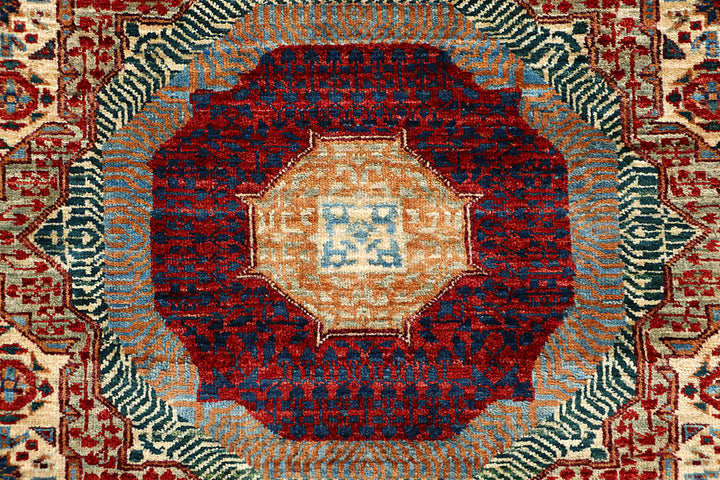 Blanched Almond Mamluk 4' 9 x 6' 11 - No. 66185 - ALRUG Rug Store