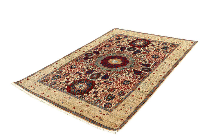 Blanched Almond Mamluk 4' 9 x 6' 11 - No. 66185 - ALRUG Rug Store