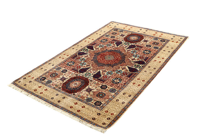 Blanched Almond Mamluk 4' x 6' 2 - No. 66186 - ALRUG Rug Store