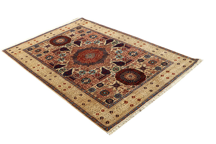 Blanched Almond Mamluk 4' x 6' 2 - No. 66186 - ALRUG Rug Store