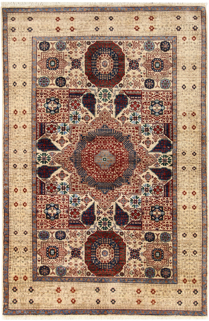 Blanched Almond Mamluk 4' x 6' 2 - No. 66186 - ALRUG Rug Store