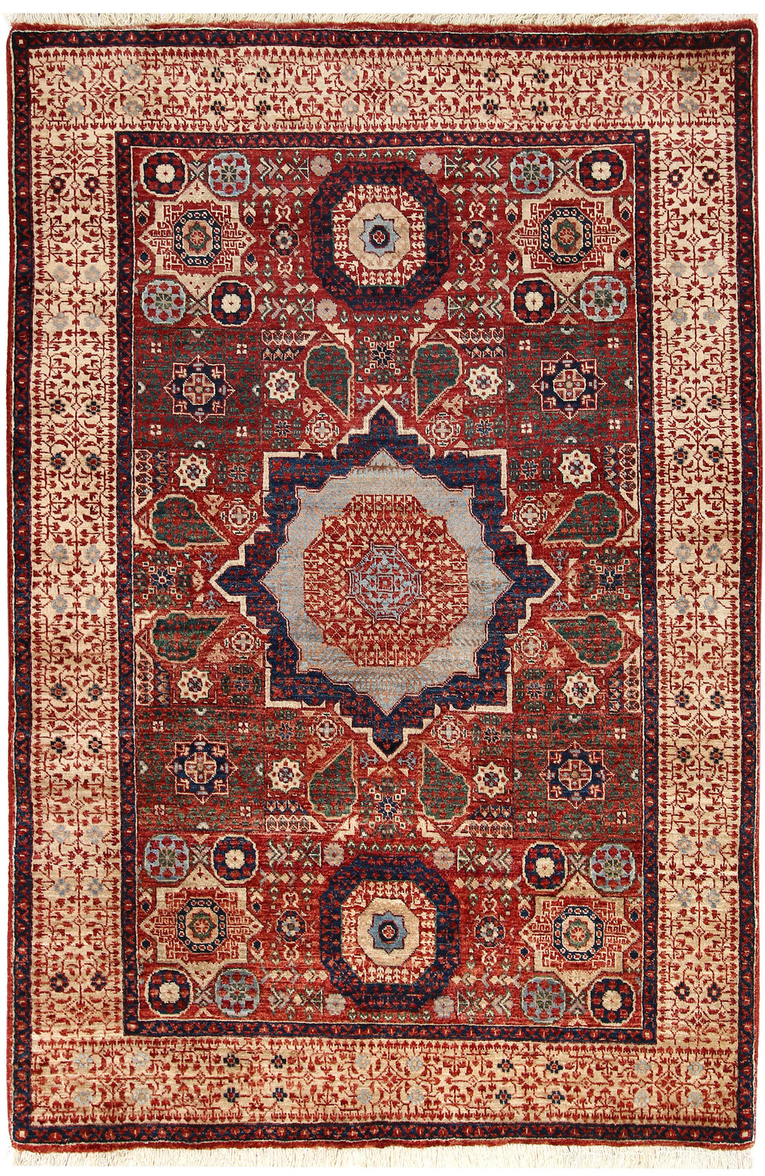 Dark Red Mamluk 3' 11 x 6' - No. 66187 - ALRUG Rug Store