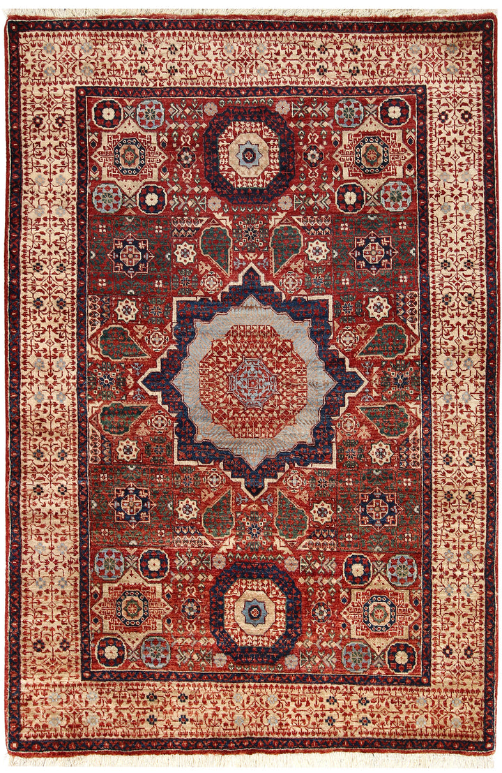 Dark Red Mamluk 3' 11 x 6' - No. 66187 - ALRUG Rug Store