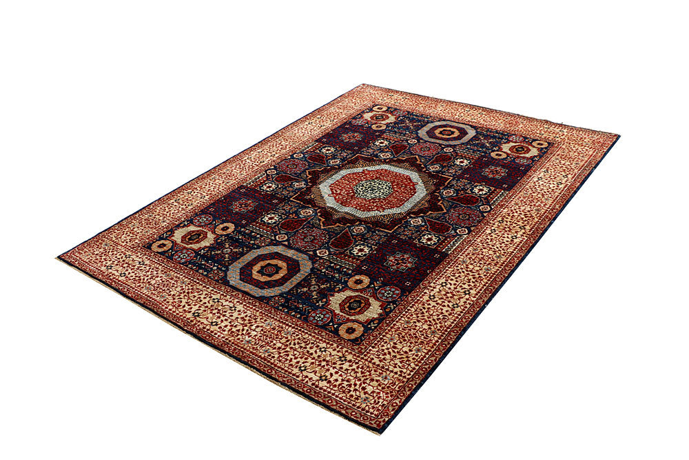 Midnight Blue Mamluk 4' 11 x 6' 10 - No. 66189 - ALRUG Rug Store