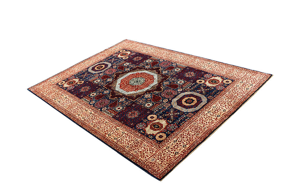 Midnight Blue Mamluk 4' 11 x 6' 10 - No. 66189 - ALRUG Rug Store