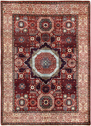 Dark Red Mamluk 4' 11 x 6' 10 - No. 66190 - ALRUG Rug Store