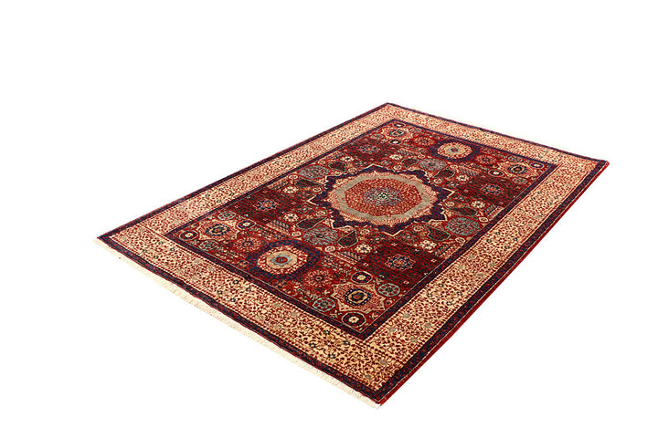 Dark Red Mamluk 4' 9 x 7' - No. 66195 - ALRUG Rug Store