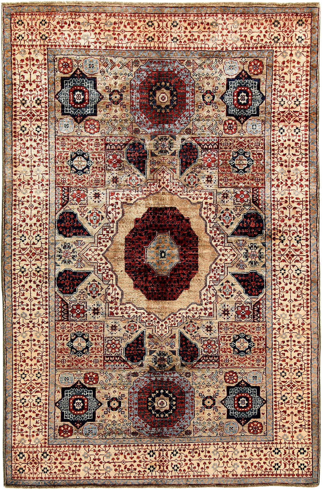 Multi Colored Mamluk 4' 3 x 6' 3 - No. 66196 - ALRUG Rug Store