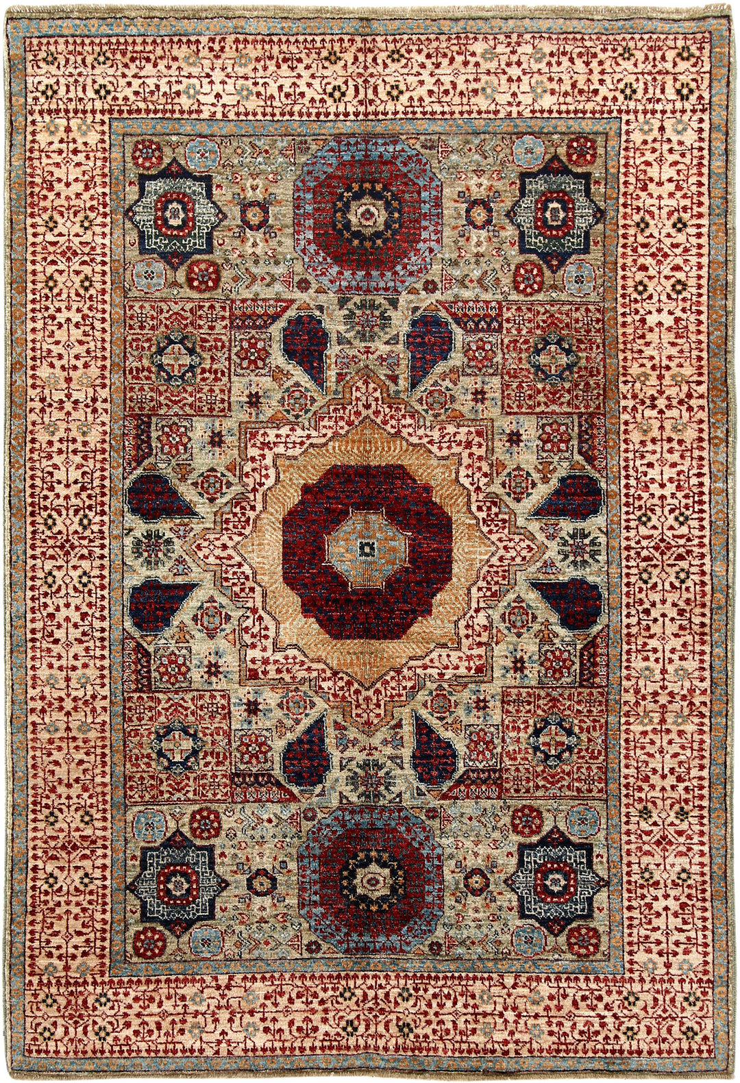 Multi Colored Mamluk 4' 1 x 5' 11 - No. 66197 - ALRUG Rug Store