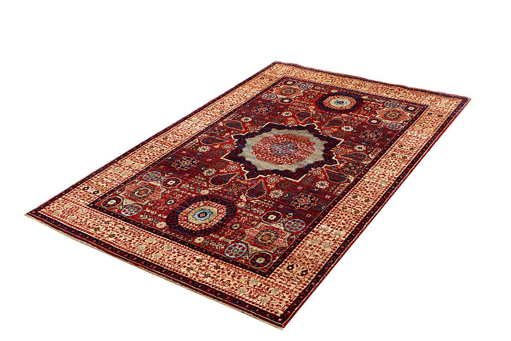 Dark Red Mamluk 3' 10 x 6' - No. 66198 - ALRUG Rug Store