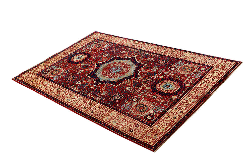 Dark Red Mamluk 3' 10 x 6' - No. 66198 - ALRUG Rug Store