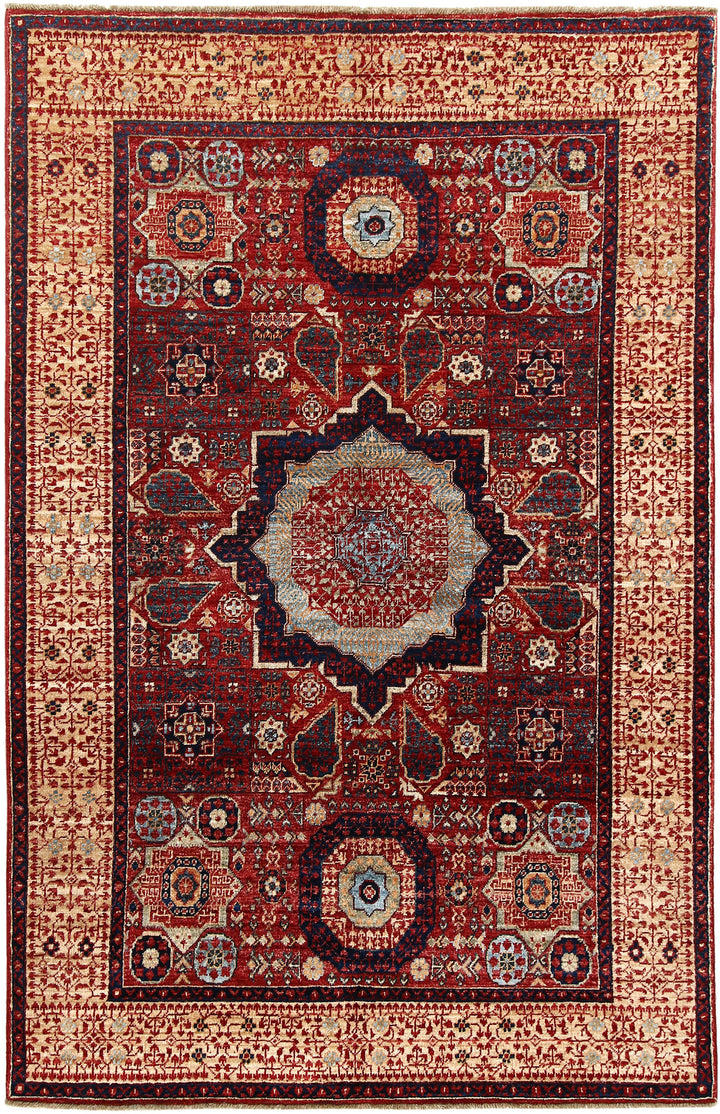 Dark Red Mamluk 3' 10 x 6' - No. 66198 - ALRUG Rug Store