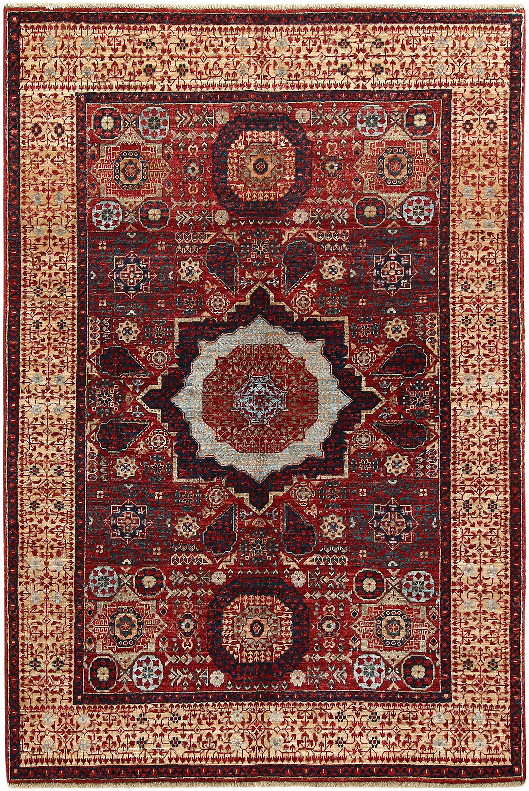 Dark Red Mamluk 3' 10 x 5' 11 - No. 66200 - ALRUG Rug Store