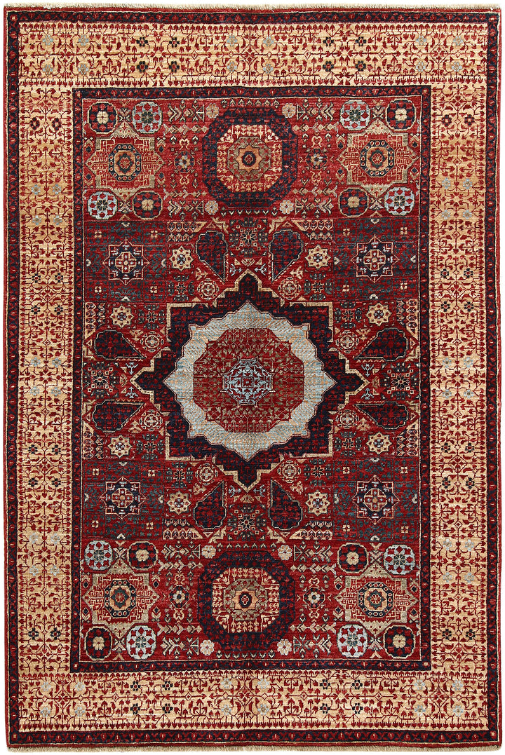 Dark Red Mamluk 3' 10 x 5' 11 - No. 66200 - ALRUG Rug Store