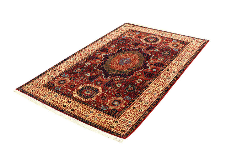 Dark Red Mamluk 4' 1 x 6' 7 - No. 66201 - ALRUG Rug Store