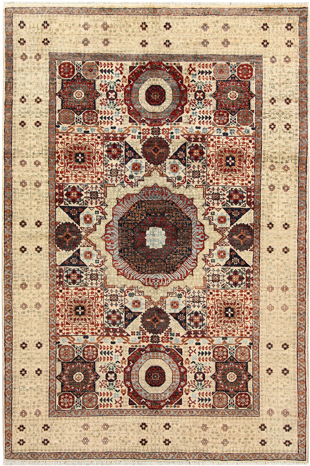 Blanched Almond Mamluk 4' x 6' - No. 66202 - ALRUG Rug Store