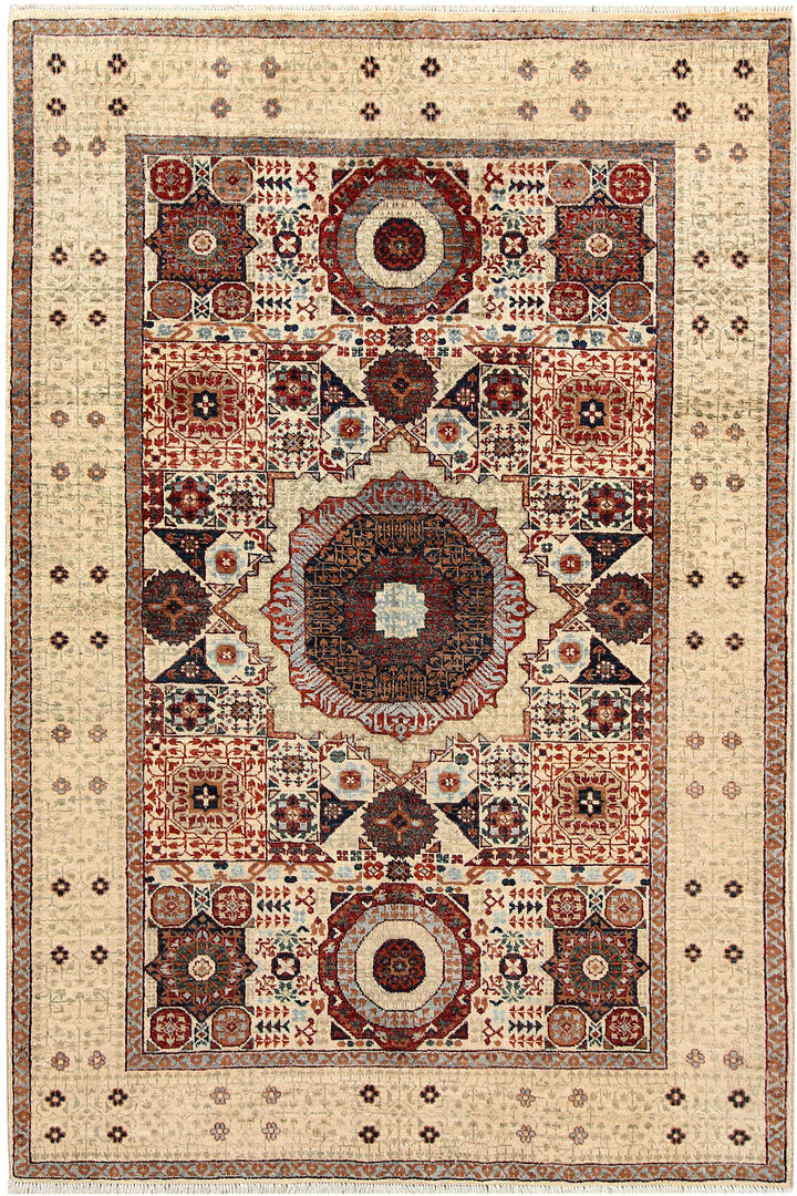 Blanched Almond Mamluk 4' x 6' - No. 66202 - ALRUG Rug Store