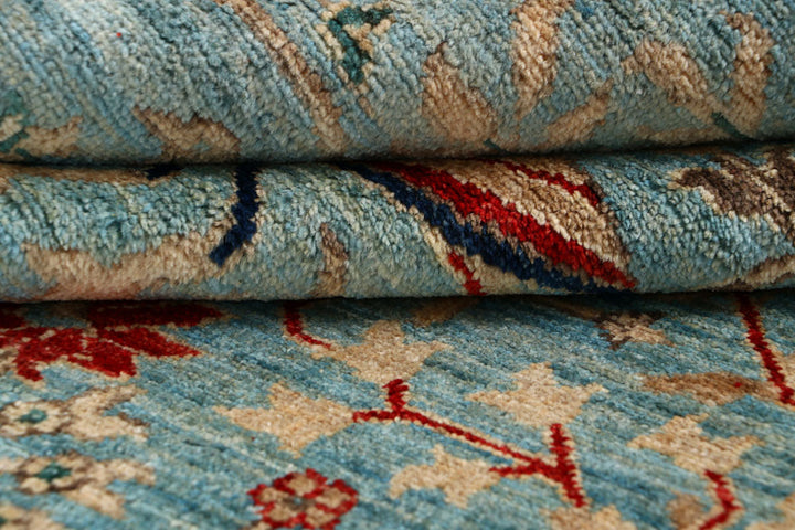 Powder Blue Hunting 10' x 13' 9 - No. 66209 - ALRUG Rug Store