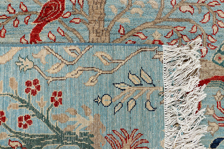 Powder Blue Hunting 10' x 13' 9 - No. 66209 - ALRUG Rug Store