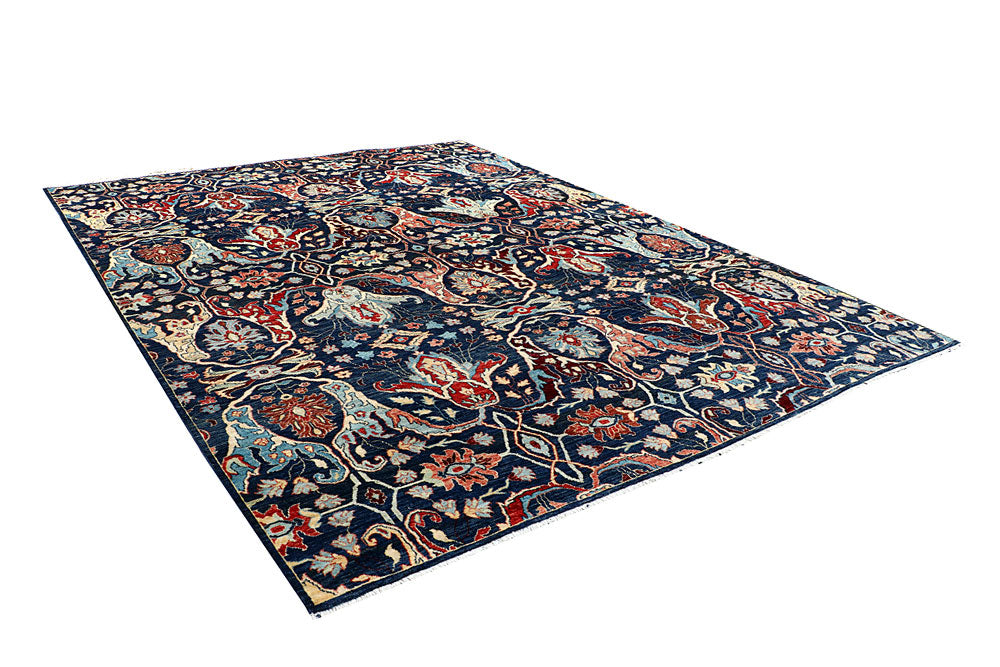 Midnight Blue Ikat 9' 1 x 11' 11 - No. 66215 - ALRUG Rug Store