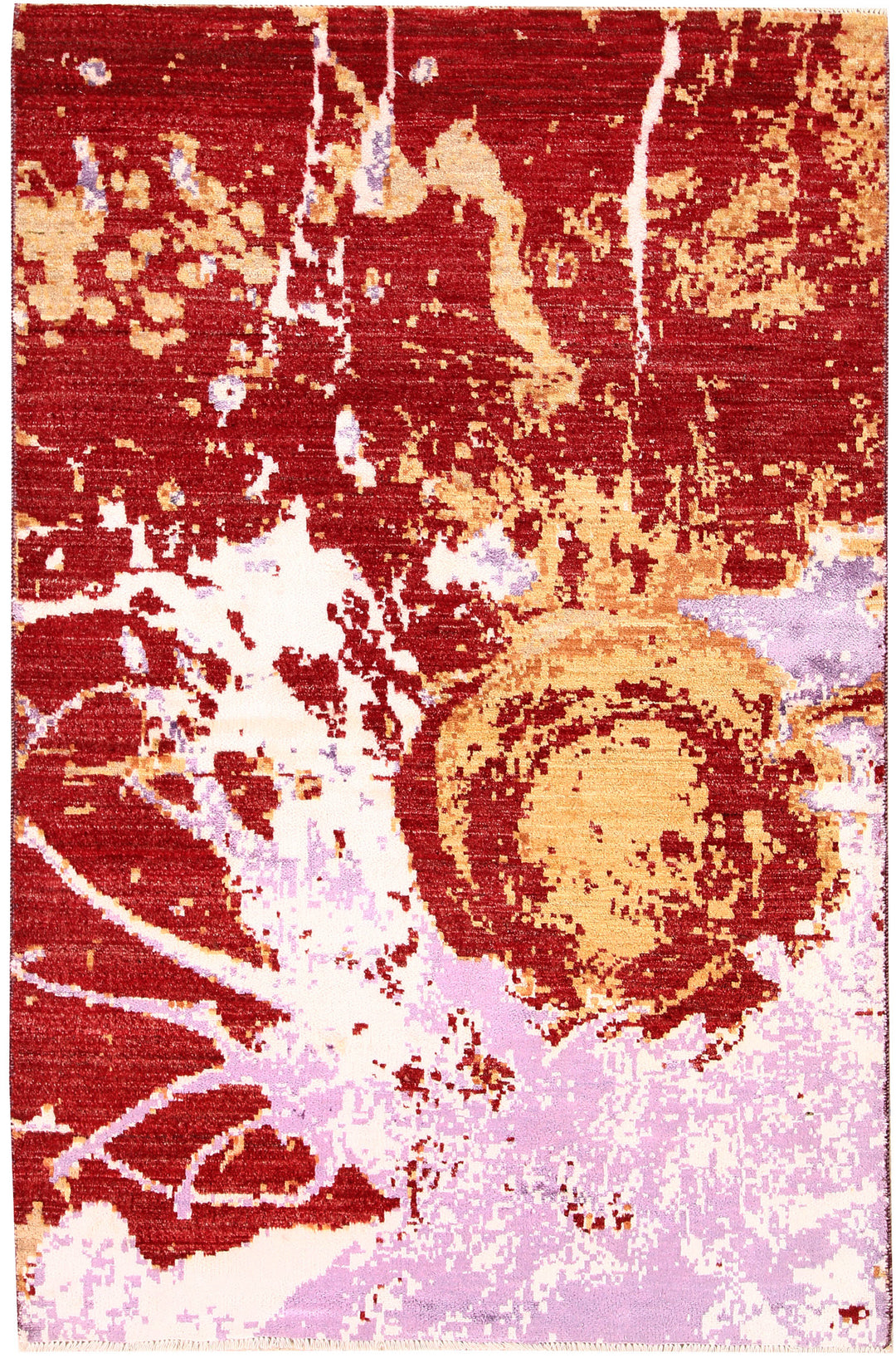 Afghan Abstract Rug 4' 2 x 6' 4 Hand-Knotted
