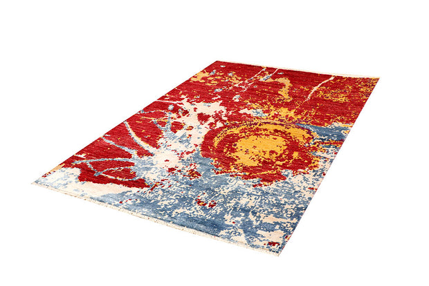 Multi Colored Abstract 4' 1 x 6' 4 - No. 66223 - ALRUG Rug Store