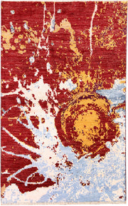 Multi Colored Abstract 4' 1 x 6' 4 - No. 66223 - ALRUG Rug Store