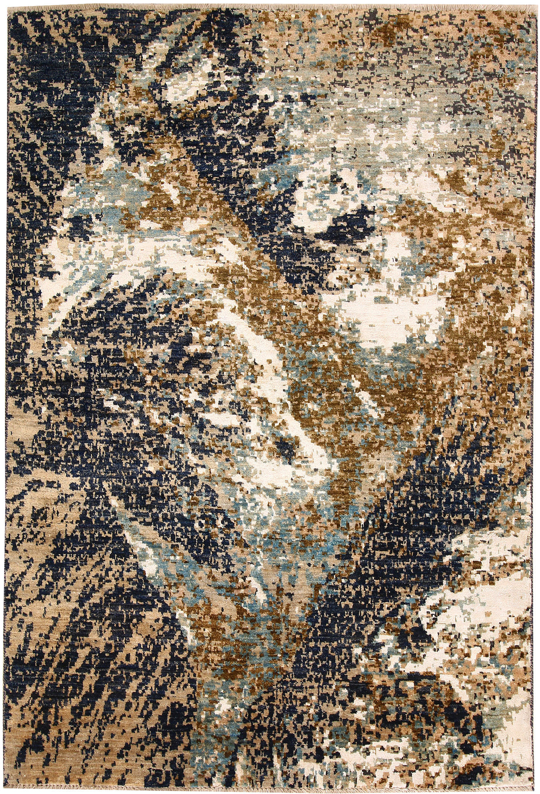 Afghan Abstract Rug 4' 2 x 6' 1 Hand-Knotted