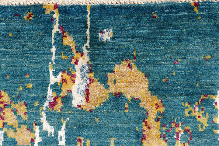 Multi Colored Abstract 4'  2" x 6'  3" - No. QA81822