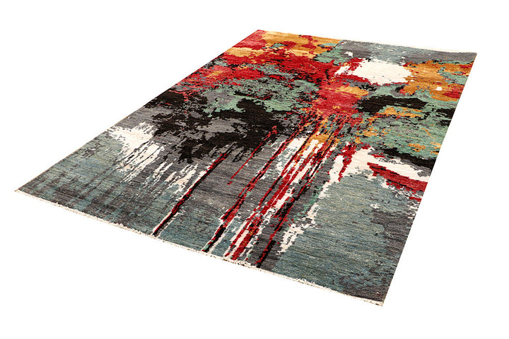 Multi Colored Abstract 5' 7 x 8' 1 - No. 66236 - ALRUG Rug Store