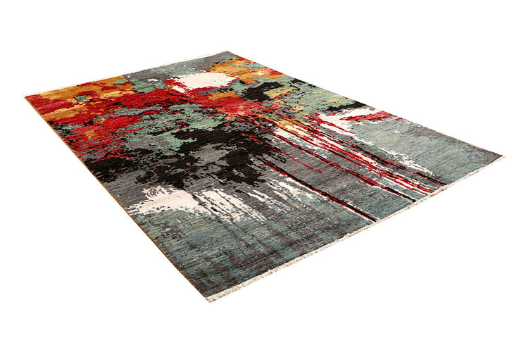 Multi Colored Abstract 5' 7 x 8' 1 - No. 66236 - ALRUG Rug Store