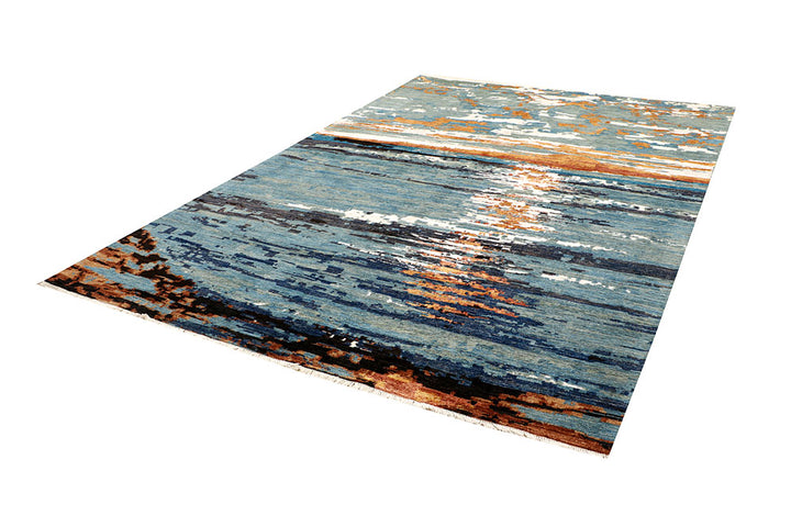 Multi Colored Abstract 6' 4 x 9' 9 - No. 66239 - ALRUG Rug Store