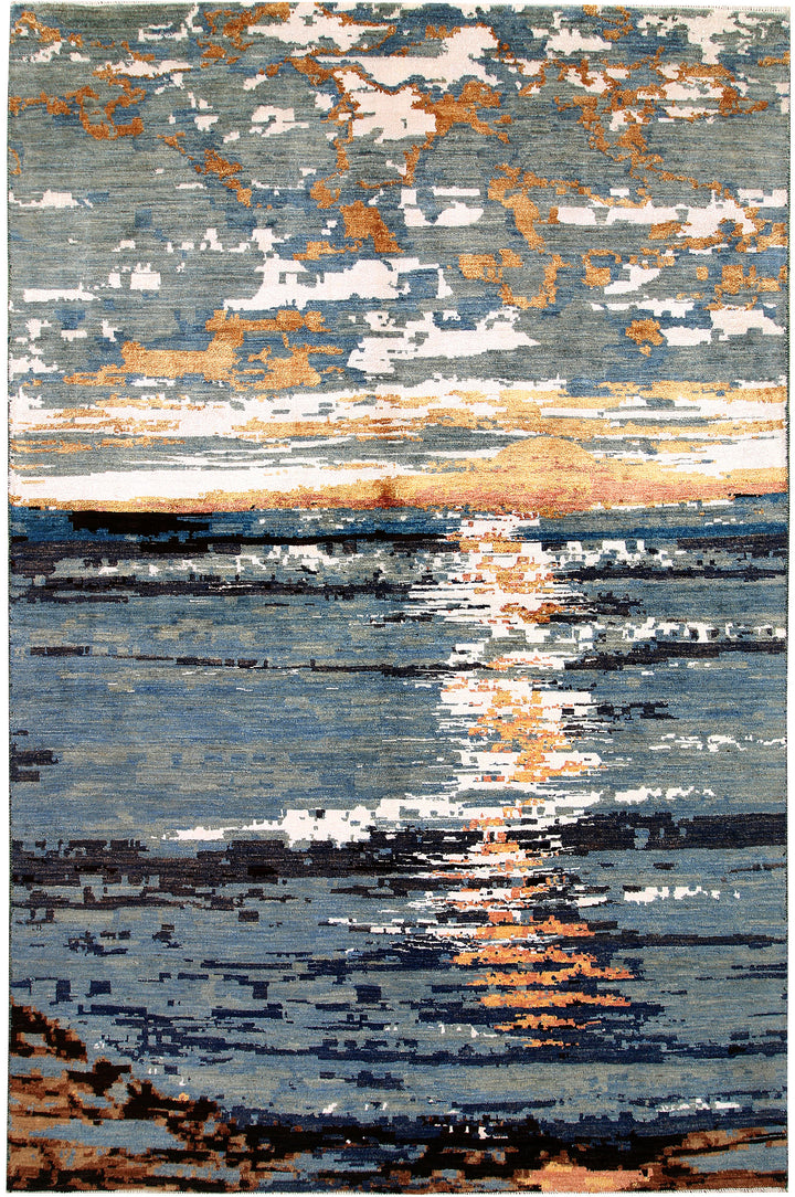 Multi Colored Abstract 6' 4 x 9' 9 - No. 66239 - ALRUG Rug Store