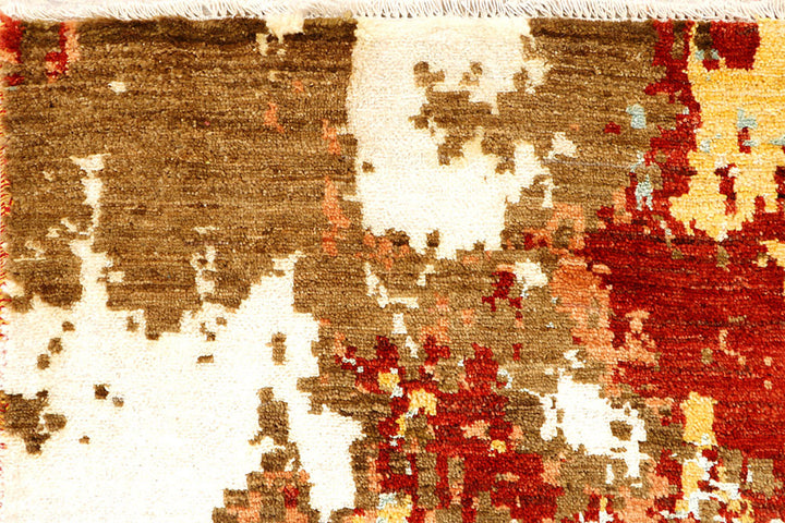 Multi Colored Abstract 4'  2" x 6'  4" - No. QA42716