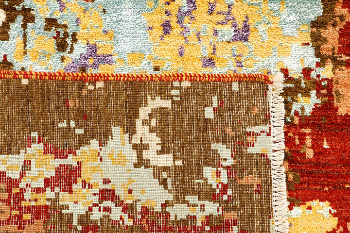 Multi Colored Abstract 4'  2" x 6'  4" - No. QA42716