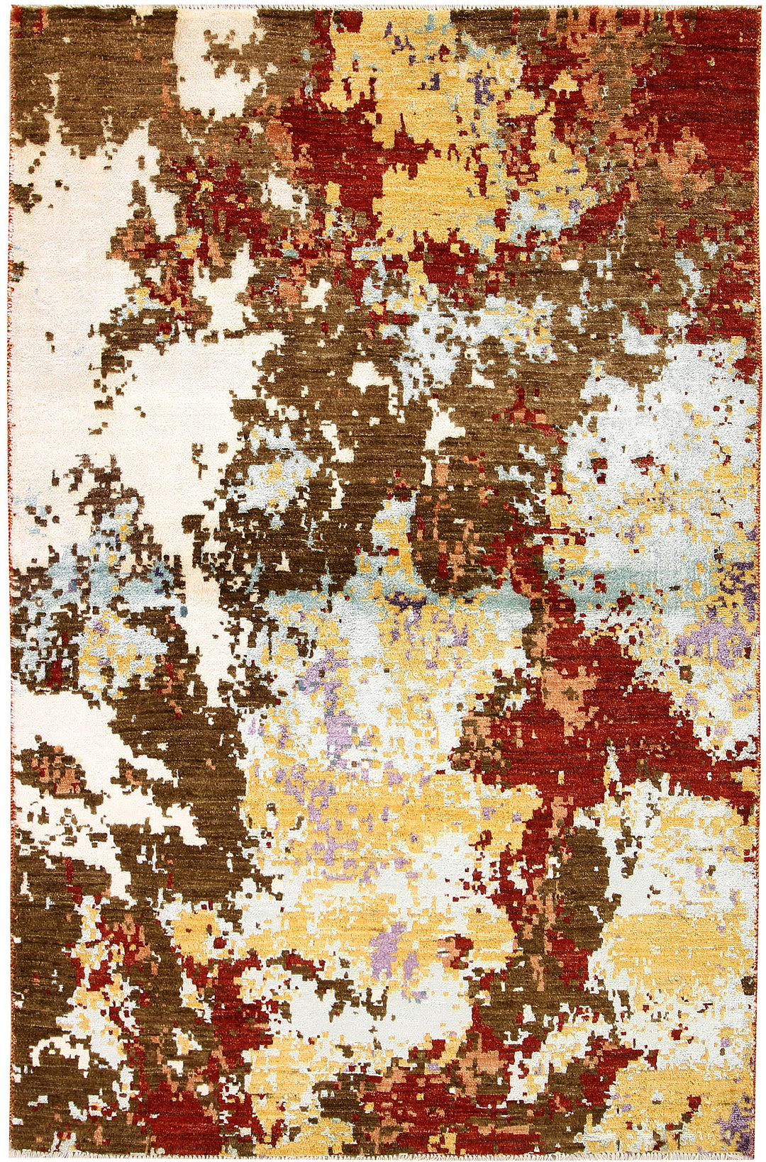 Afghan Abstract Rug 4' 2 x 6' 4 Hand-Knotted