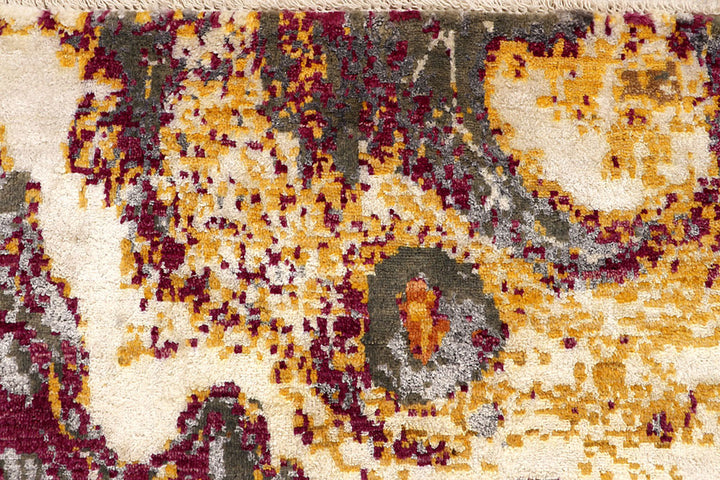 Multi Colored Abstract 4'  2" x 6'  2" - No. QA30803