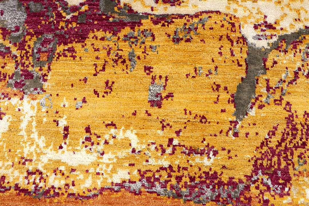 Multi Colored Abstract 4'  2" x 6'  2" - No. QA30803